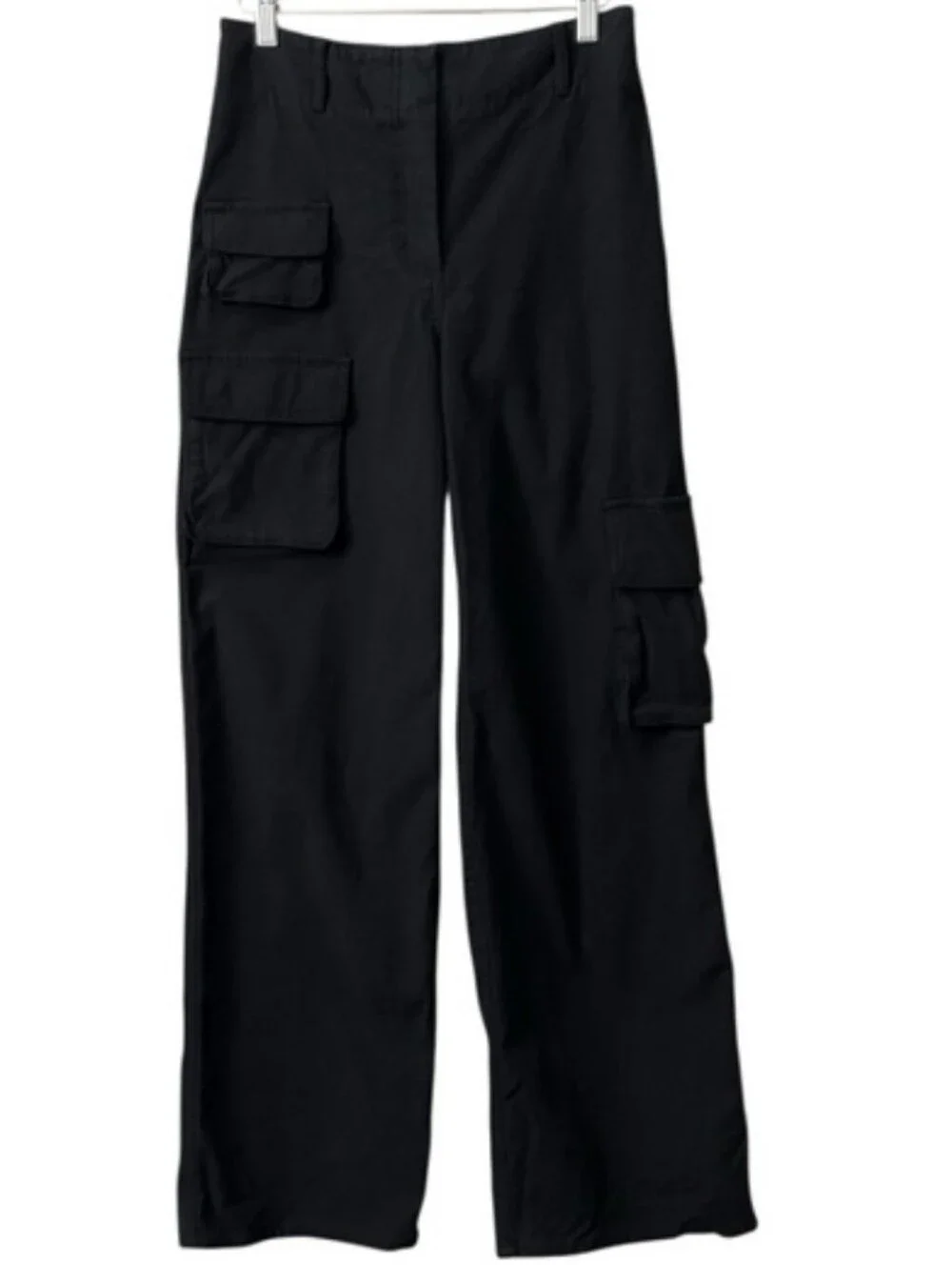 Aritzia WILFRED FREE Picture Cargo Pant Black Wide Leg Sz 0